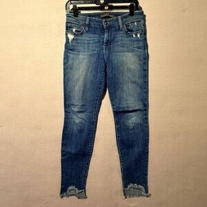 Joes Jeans Icon Skinny Womens Blue Distressed Stretch Denim Size 27
